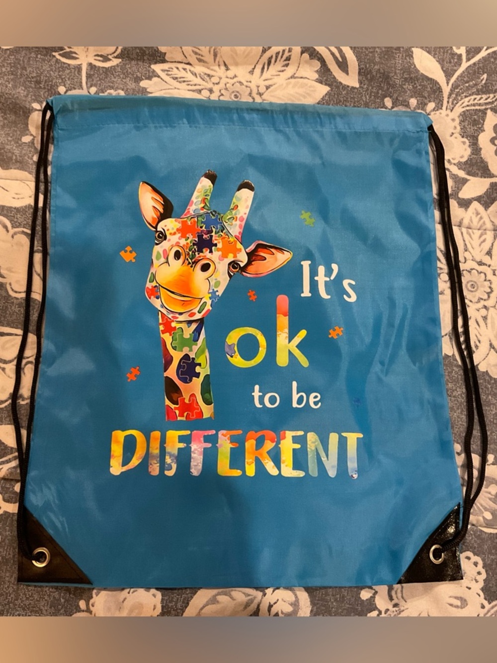 Colorful Drawstring Bag, NWOT